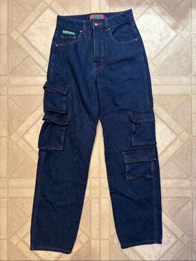 EMPYRE Tori Cargo Baggy Jean Pants Woman’s SIZE 0 Streetwear Y2K